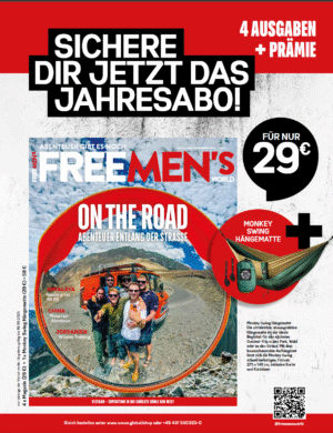 FREEMEN'S WORLD Jahresabonnement + Geschenk Monkey Swing Hängematte